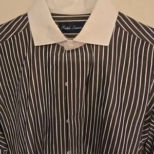 Ralph Lauren Purple Satorial Striped Men's Shirt